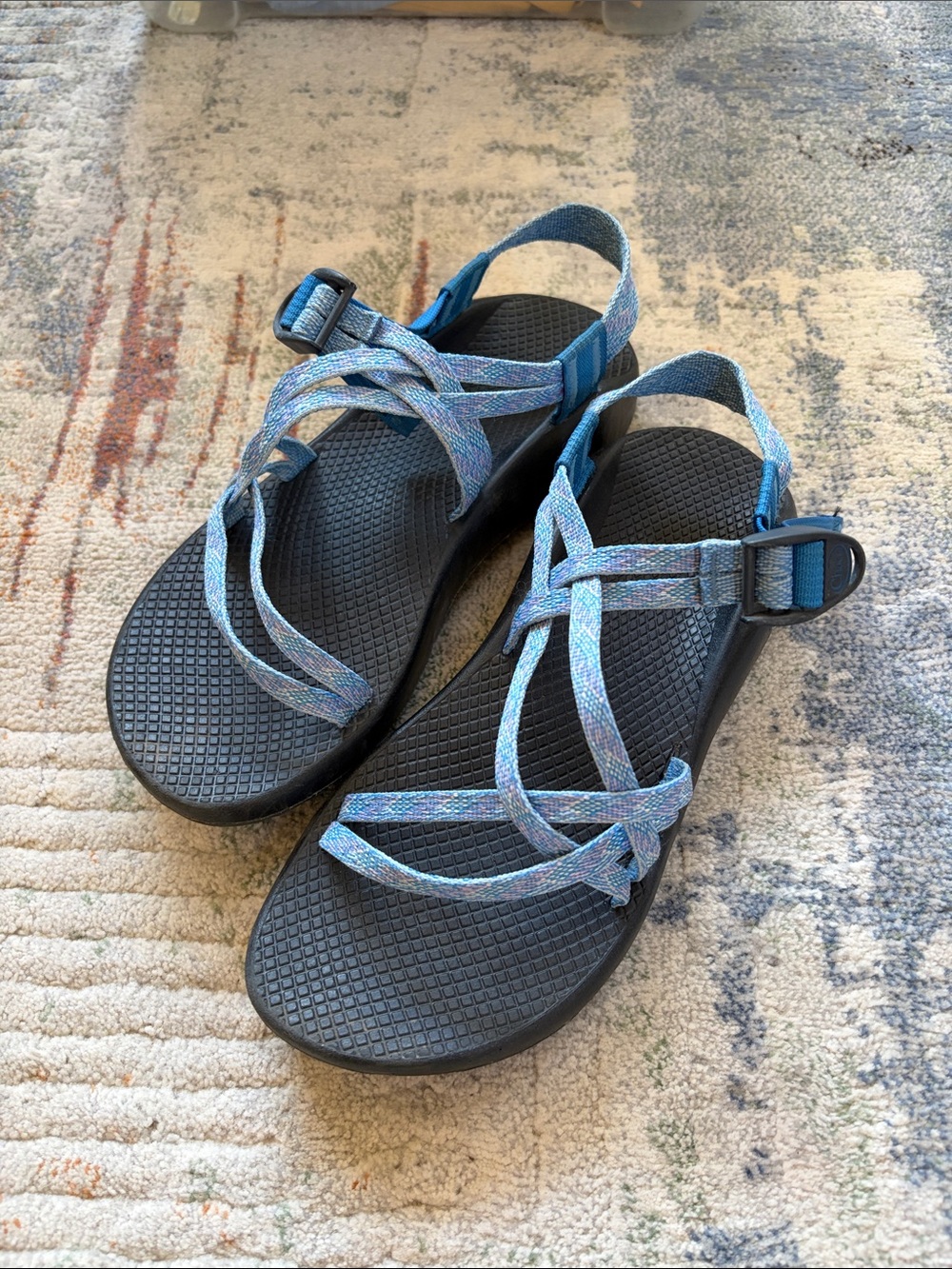 Chaco Women's Blue Multi-Striped Sport Sandals